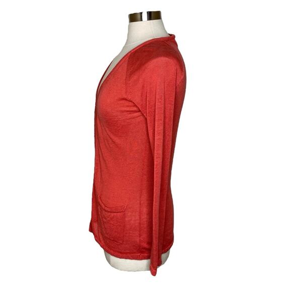 Maria Di Ripabianca Silk Linen Blend Knit Cardigan Front Pockets Women’s US 6 - Picture 2 of 11